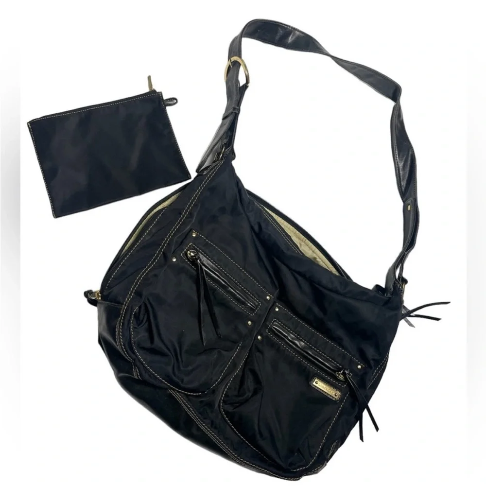 StorkSak Nylon Diaper Bag Black Emily Australia Nappy bag Stylish